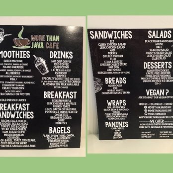 More Than Java Café - Menu! - Juice Bars & Smoothies Near Me - Savage, Maryland