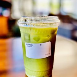 Coffee Guy Cafe - Unsweetened Iced Matcha Latte w/coconut milk.