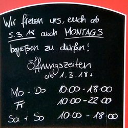 Café Schulz - Neue Öffnungszeiten angekündigt...