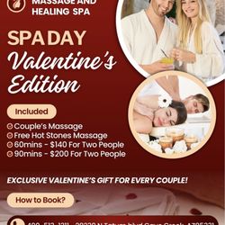 Massage And Healing Spa - Couples Massage Free Hot Stone. Make An Appointment Today!