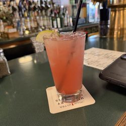 Donovan's - Tito's with splash cranberry , lime juice & seltzer. Excellent!