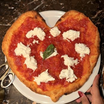 Terrone - Pizza Fritta - They made it heart shaped on special request. - Pizza Near Me - Queens, New York
