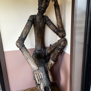 El Aztecas - Wooden statue - El Azteca - Mexican Near Me - Allendale, Michigan