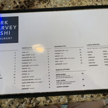 Park Harvey Sushi - Menu - Sushi Bars Near Me - Oklahoma City, Oklahoma