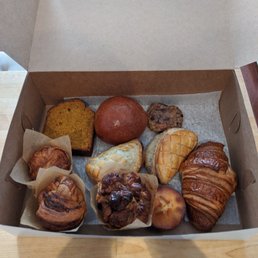 COVID-19 no-contact delivered pastry box COVID-19 no-contact delivered pastry box