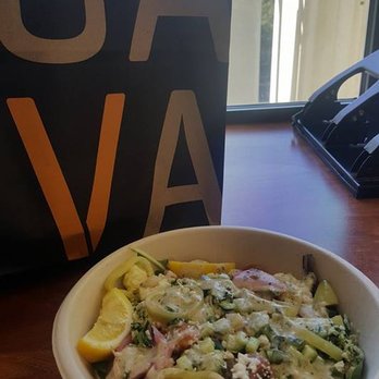 Cava - Greens + Grains with Braised Lamb & Lamb Meatballs. Lemon Herb Tahini Dressing - Mediterranean Near Me - Culver City, California Cava - Greens + Grains with Braised Lamb & Lamb Meatballs. Lemon Herb Tahini Dressing - Mediterranean Near Me - Culver City, California