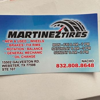 Martinez tire shop - Tires Near Me - Webster, Texas