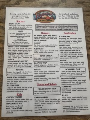 Menu photo 1 Flagstaff Brewing Company Flagstaff, AZ