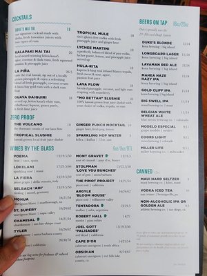 Menu photo 1 Duke's Kauai Lihue, HI Menu photo 1 Duke's Kauai Lihue, HI