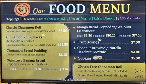 Menu photo 5 Cinnamon Roll Place Kihei, HI