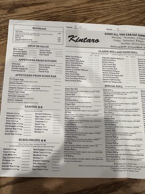 Menu photo 5 Kintaro Tucson, AZ