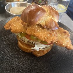 King Solomon - Very impressive Challah Schnitzel sandwich!