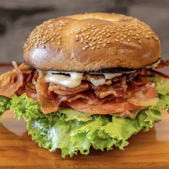 Garden State Bagels - a bacon and lettuce sandwich - Bagels Near Me - Encinitas, California Garden State Bagels - a bacon and lettuce sandwich - Bagels Near Me - Encinitas, California