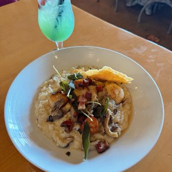 Mythos Restaurant - Sea scallop & wild mushroom risotto // Siren song - New American Near Me - Orlando, Florida
