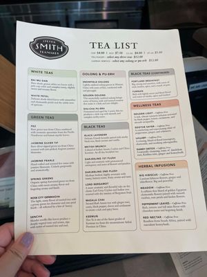 Menu photo 1 Smith Teamaker Portland, OR