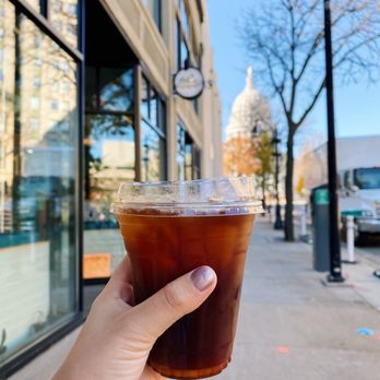 Ancora Cafe + Bakery - Small Iced Americano w/ hazelnut ($3) - Breakfast & Brunch Near Me - Madison, Wisconsin