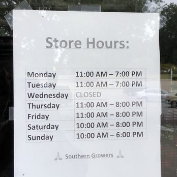 Southern Growers - The hours - International Grocery Near Me - Tallahassee, Florida Southern Growers - The hours - International Grocery Near Me - Tallahassee, Florida