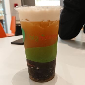 Big Orange - Honey Green Tea with Boba - Bubble Tea Near Me - Delta, British Columbia