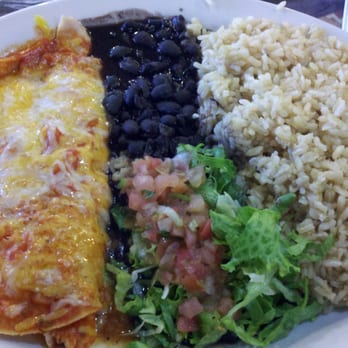 Wahoo's Fish Taco - #1 Echilada with brown rice and black bean - Mexican Near Me - Irvine, California Wahoo's Fish Taco - #1 Echilada with brown rice and black bean - Mexican Near Me - Irvine, California
