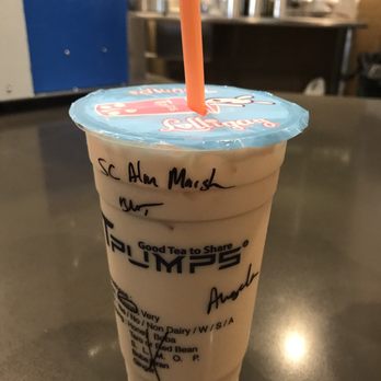 Tpumps - Upland - Salted Caramel Almond Marshmallow Black Milk Tea (Regular Sugar) - Bubble Tea Near Me - Upland, California Tpumps - Upland - Salted Caramel Almond Marshmallow Black Milk Tea (Regular Sugar) - Bubble Tea Near Me - Upland, California