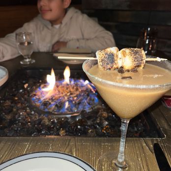 FIVE on the Hill - Espresso martini at fireplace table - Cocktail Bars Near Me - Universal City, California FIVE on the Hill - Espresso martini at fireplace table - Cocktail Bars Near Me - Universal City, California
