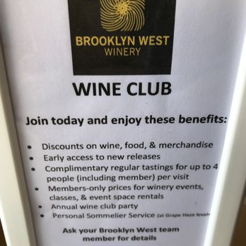 Brooklyn West Winery - Wine Club information at Brooklyn West Winery in Oakland. - Wine Tasting Room Near Me - Oakland, California