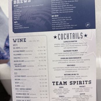 Dallas Cowboys Club - Menu side 1 - Sports Bars Near Me - Grapevine, Texas