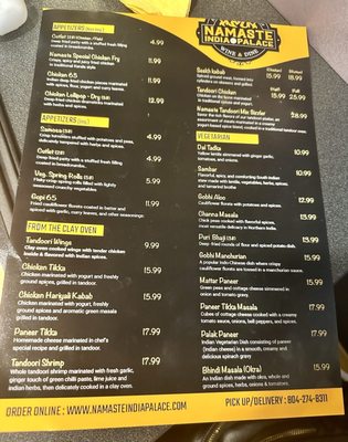 Menu photo 2 Namaste India Palace Midlothian, VA Menu photo 2 Namaste India Palace Midlothian, VA
