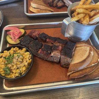 Meat Mitch Barbecue - 1lb Competition Burnt Ends - Full Pound with jalapeño cheesy corn and fries - Barbeque Near Me - Leawood, Kansas Meat Mitch Barbecue - 1lb Competition Burnt Ends - Full Pound with jalapeño cheesy corn and fries - Barbeque Near Me - Leawood, Kansas