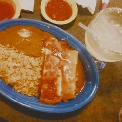 El Cerro Reyes - Veggie - F: potato burrito and enchilada plus rice and beans