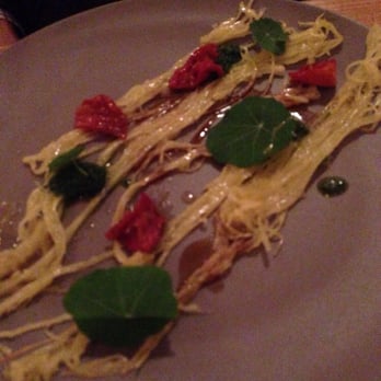 Asta - 5 course: #2 spaghetti squash with brown butter vinaigrette - New American Near Me - Boston, Massachusetts Asta - 5 course: #2 spaghetti squash with brown butter vinaigrette - New American Near Me - Boston, Massachusetts