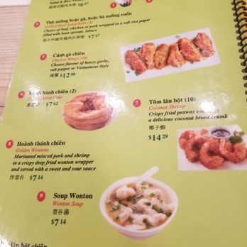Delicious Pho - The menu @ Delicious Pho - Vietnamese Near Me - Edmonton, Alberta