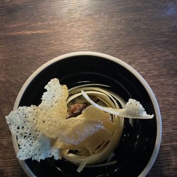 Bacchanalia - Valserena Parmigiano (date, black garlic) - New American Near Me - Atlanta, Georgia