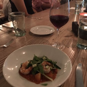 Lenoir - Gulf royal red shrimp, tomato curry, new potatoes and serranos - New American Near Me - Austin, Texas