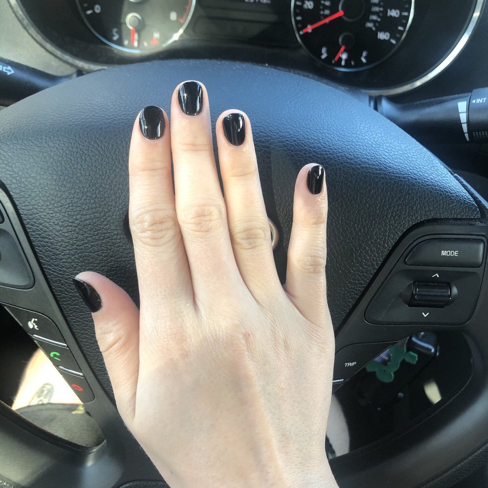 Herbal Nail Spa Cary - black gel nails - Nail Salons Near Me - Cary, North Carolina Herbal Nail Spa Cary - black gel nails - Nail Salons Near Me - Cary, North Carolina