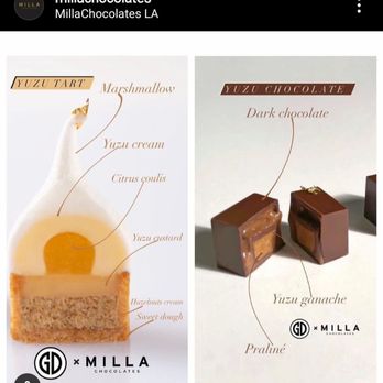 Milla Chocolates - Courtesy of Milla Chocolates Instagram page: Milla Chocolates x Gregory Doyen Collaboration - Chocolatiers & Shops Near Me - Los Angeles, California