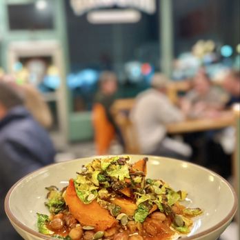 The Midway - Blue House Beans (with guajillo, winter squash and brussels) - American Near Me - Santa Cruz, California The Midway - Blue House Beans (with guajillo, winter squash and brussels) - American Near Me - Santa Cruz, California