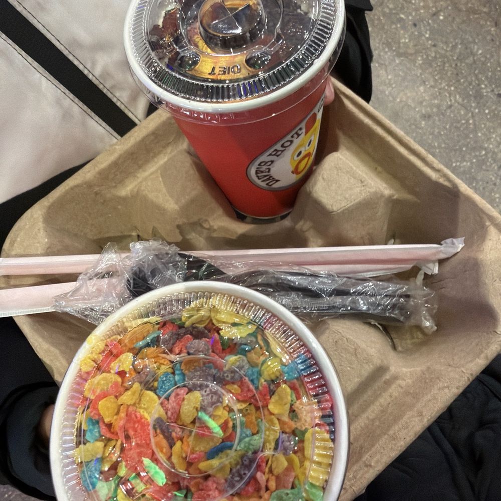 Dave's Hot Chicken - Top loaded shakes Oreo & fruity pebbles - Chicken Shop Near Me - Fresh Meadows, New York Dave's Hot Chicken - Top loaded shakes Oreo & fruity pebbles - Chicken Shop Near Me - Fresh Meadows, New York
