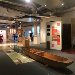 Hackney Museum - Recreation of the Hackney Long Boat in the main/entry area.