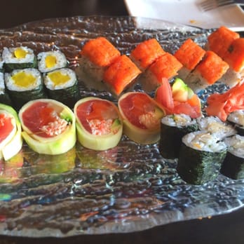 Sushi Mango - This plate actually shows 4 full orders. - Sushi Bars Near Me - Highlands Ranch, Colorado Sushi Mango - This plate actually shows 4 full orders. - Sushi Bars Near Me - Highlands Ranch, Colorado