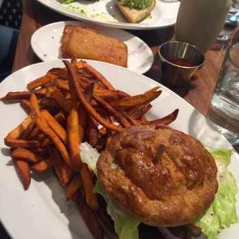 Sibling by Pushkin's - Fish sandwich and avocado toast. - New American Near Me - Sacramento, California Sibling by Pushkin's - Fish sandwich and avocado toast. - New American Near Me - Sacramento, California