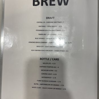 BREW - Beer menu - Coffee & Tea Near Me - New Smyrna Beach, Florida BREW - Beer menu - Coffee & Tea Near Me - New Smyrna Beach, Florida