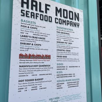 Half Moon Seafood Company - Menu - Seafood Near Me - Tampa, Florida Half Moon Seafood Company - Menu - Seafood Near Me - Tampa, Florida