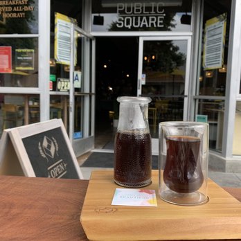 Public Square - Pour-over coffee served at the sidewalk bar - Coffee & Tea Near Me - La Mesa, California