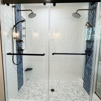 Trends Kitchen and Bath - New Master shower with dual shower heads - General Contractors Near Me Trends Kitchen and Bath - New Master shower with dual shower heads - General Contractors Near Me