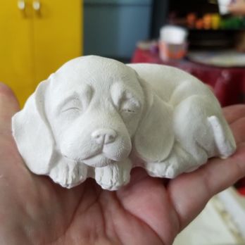 Creative Chameleon - Awww puppy - Paint-Your-Own Pottery Near Me - Glens Falls, New York