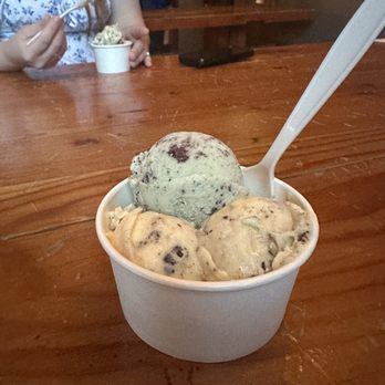 Coneflower Creamery - 2 scoops butter brickel, 1 mint - Ice Cream & Frozen Yogurt Near Me - Omaha, Nebraska Coneflower Creamery - 2 scoops butter brickel, 1 mint - Ice Cream & Frozen Yogurt Near Me - Omaha, Nebraska