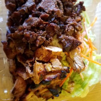 Du's Grill - Chicken/beef combo before I poured the teriyaki and salad dressing. Just Du it! - Barbeque Near Me - Portland, Oregon Du's Grill - Chicken/beef combo before I poured the teriyaki and salad dressing. Just Du it! - Barbeque Near Me - Portland, Oregon