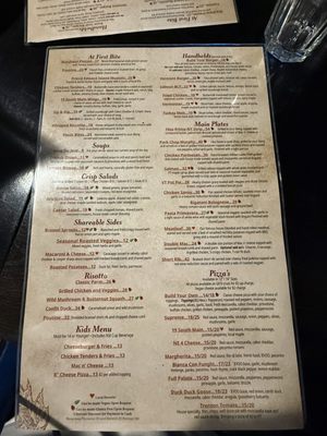 Menu photo 1 19 South Main Restaurant Wilmington, VT
