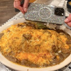 Francisco's Mexican Grill - Chile verde burrito. It was huge! Phone is for size reference lol